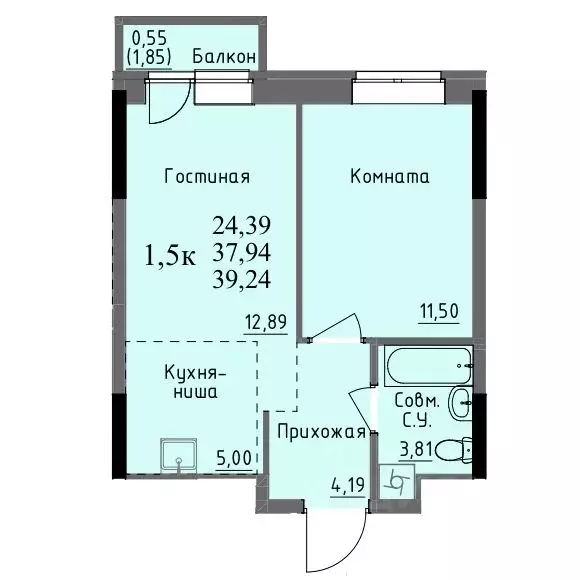 1-к кв. Удмуртия, Ижевск ул. Ключевой Поселок, 23литА (37.94 м) - Фото 0