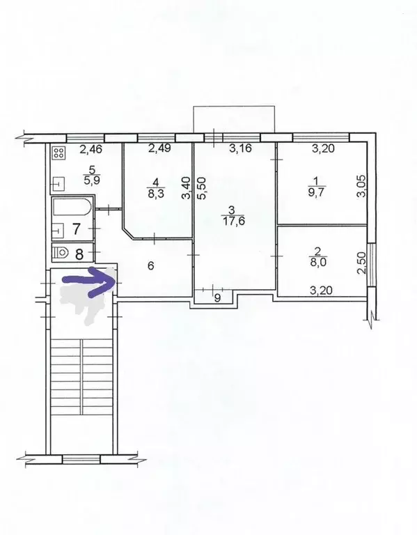 4-к кв. Ханты-Мансийский АО, Нижневартовск ул. Мира, 2А (60.0 м) - Фото 0