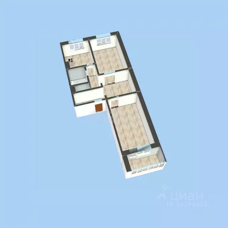 2-к кв. Башкортостан, Уфа ул. Академика Королева, 4 (63.2 м) - Фото 1