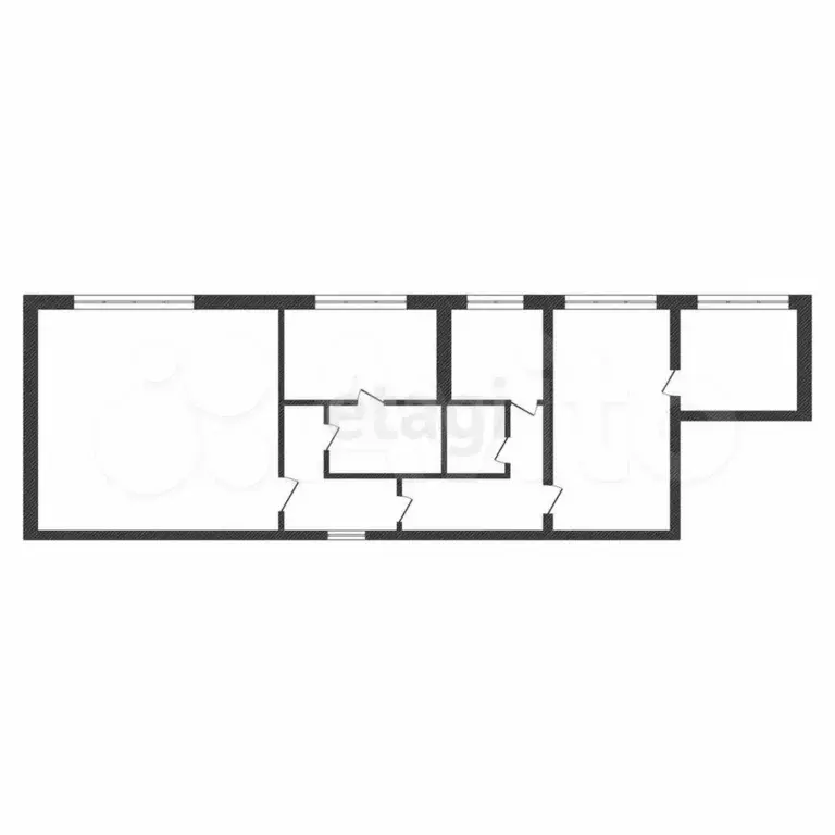 3-к. квартира, 68,6 м, 3/3 эт. - Фото 0