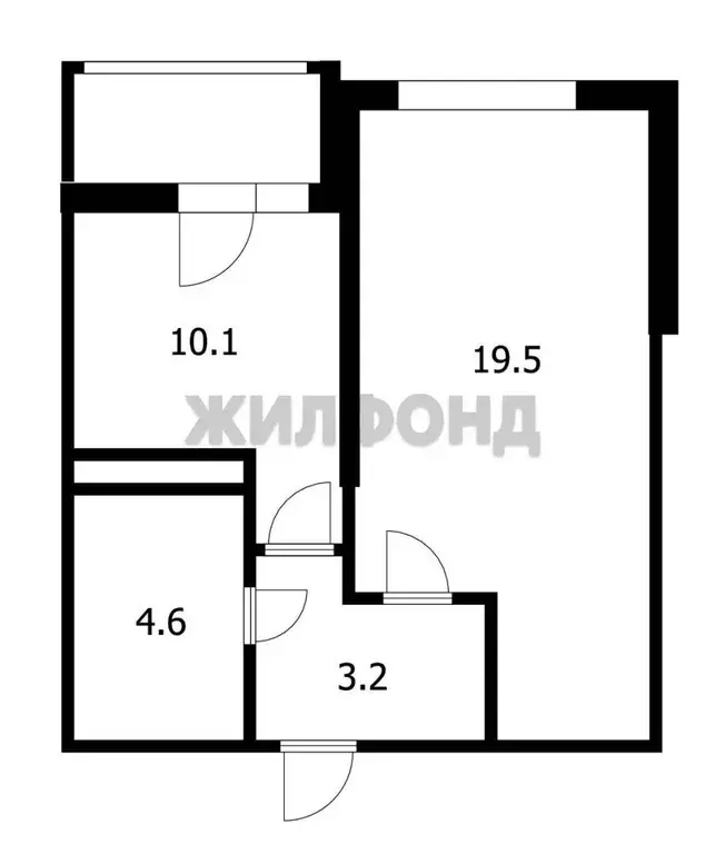 Квартира, 1 комната, 37.4 м - Фото 0