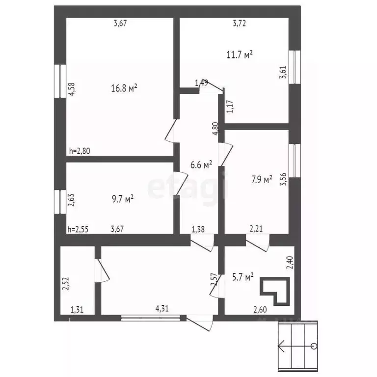 Дом в Кемеровская область, Березовский ул. Фрунзе, 18 (75 м) - Фото 2
