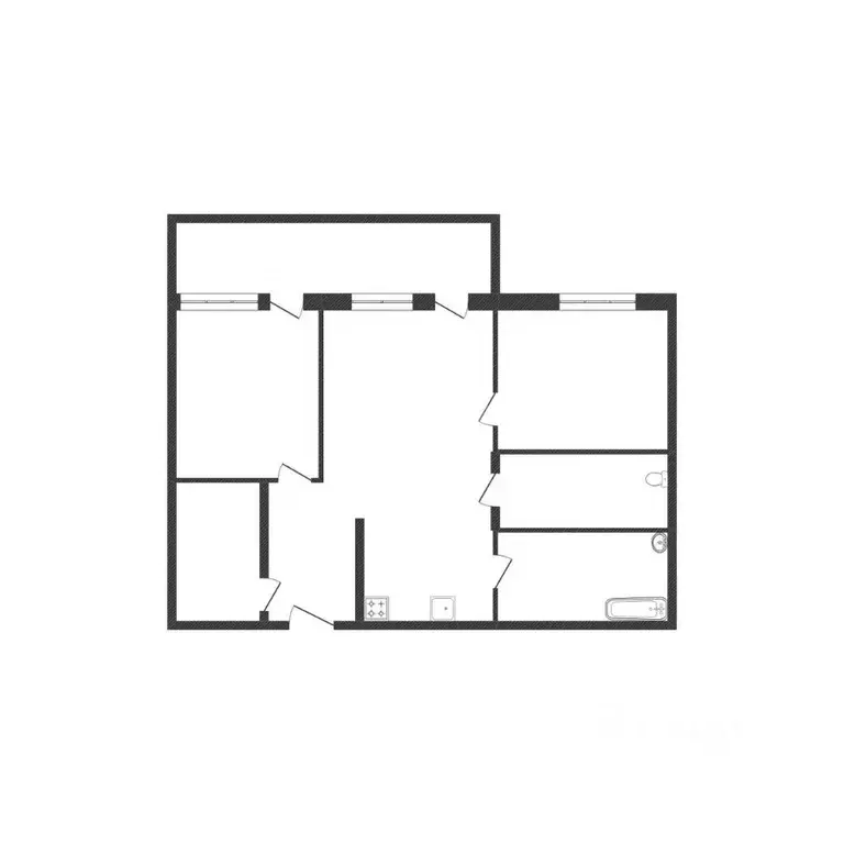 2-к кв. Белгородская область, Белгород ул. 5 Августа, 36к2 (52.9 м) - Фото 1