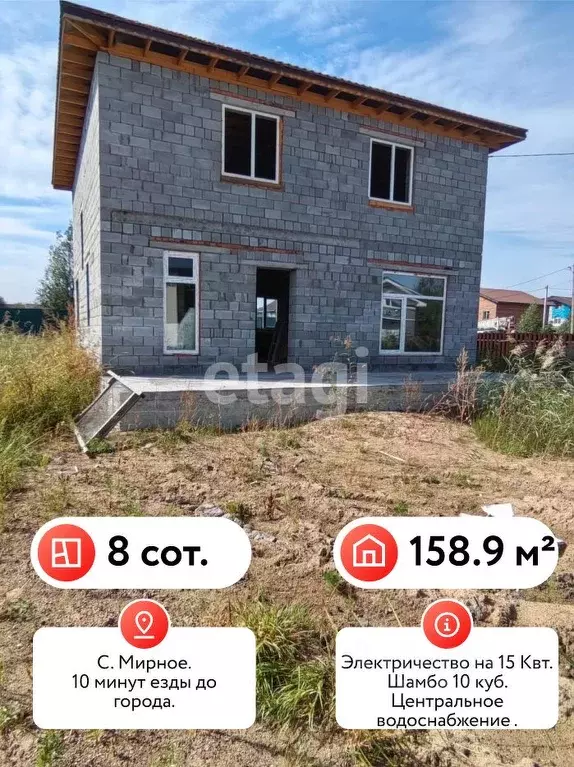 Дом в Хабаровский край, Хабаровский район, с. Мирное ул. Изумрудная, 1 ... - Фото 2