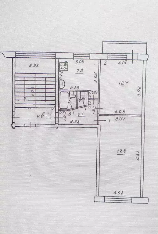 2-к. квартира, 44,5 м, 5/5 эт. - Фото 0