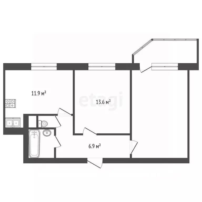 2-к кв. Санкт-Петербург Ленинский просп., 67К1 (54.0 м) - Фото 2
