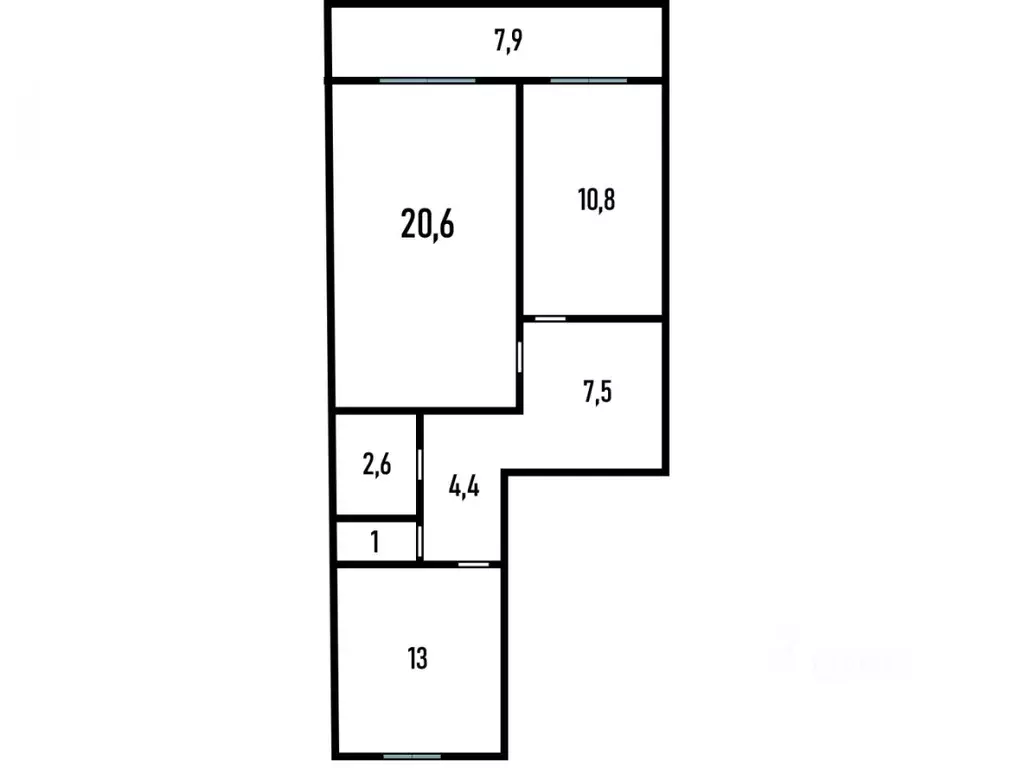 2-к кв. Томская область, Томск Ленская ул., 57 (60.0 м) - Фото 2