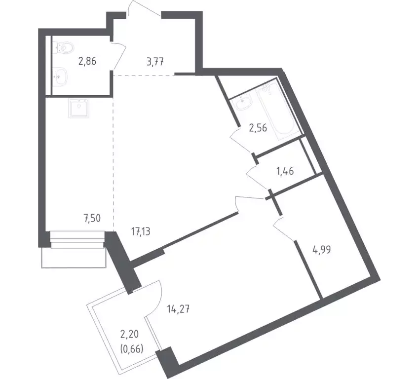 1-комнатная квартира: село Лайково, микрорайон Город-Событие, ЖК ... - Фото 1