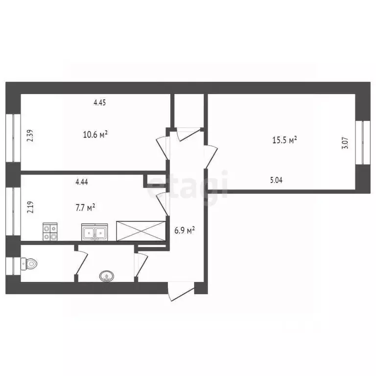 2-к кв. Вологодская область, Череповецкий район, с. Нелазское ... - Фото 2