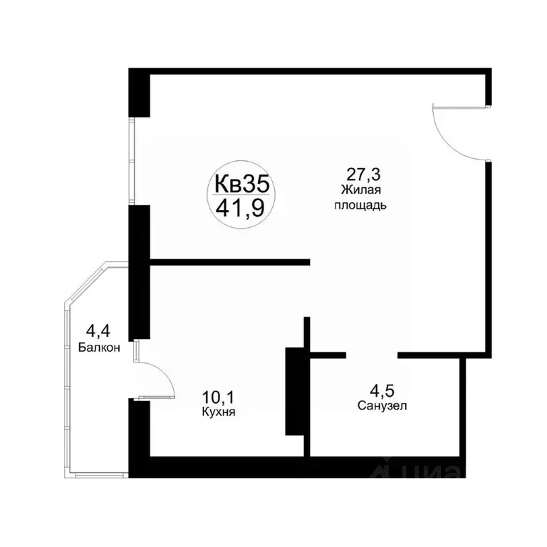 1-к кв. Московская область, Рузский муниципальный округ, Тучково пгт ... - Фото 1