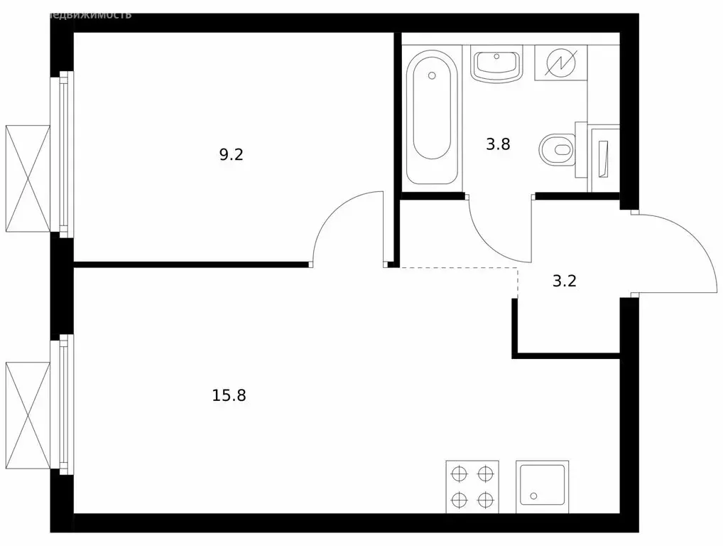 1-комнатная квартира: Котельники, микрорайон Белая Дача, 30 (32 м) - Фото 1