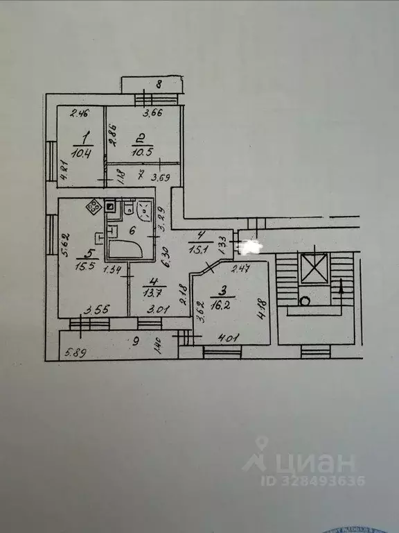 Квартира, 3 комнаты, 78.4 м - Фото 1