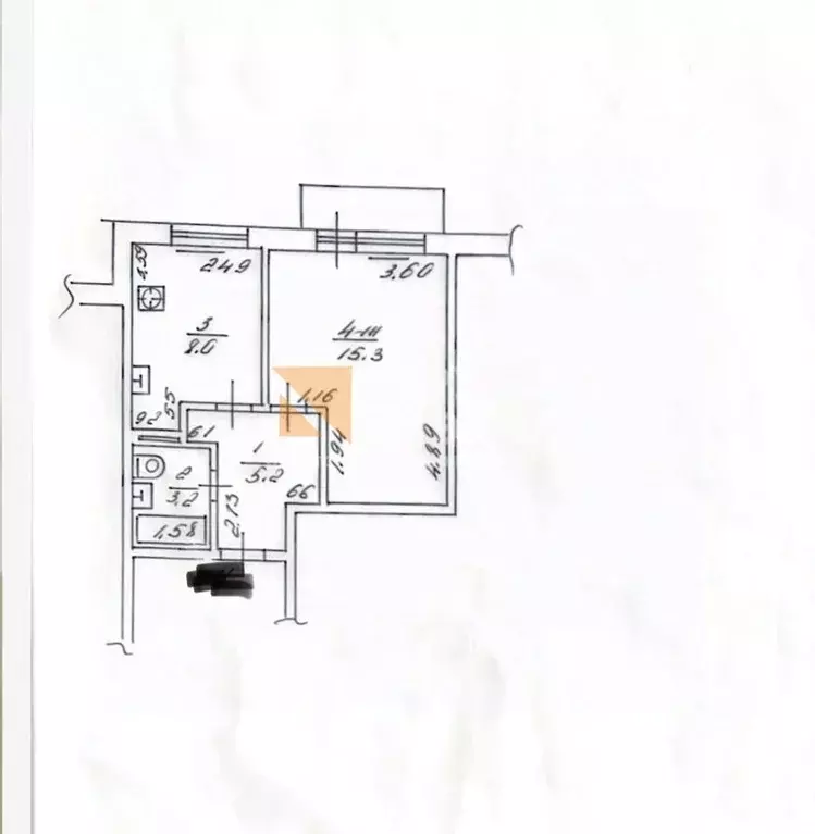 1-к кв. Калининградская область, Гвардейск ул. Степана Козака, 25 ... - Фото 2