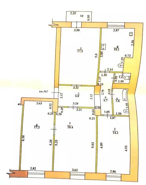 Комната Тамбовская область, Тамбов Державинская ул., 17 (51.8 м) - Фото 2