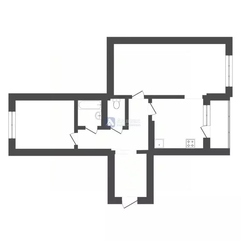 2-к кв. Тюменская область, Тюмень ул. Николая Зелинского, 19 (61.4 м) - Фото 2