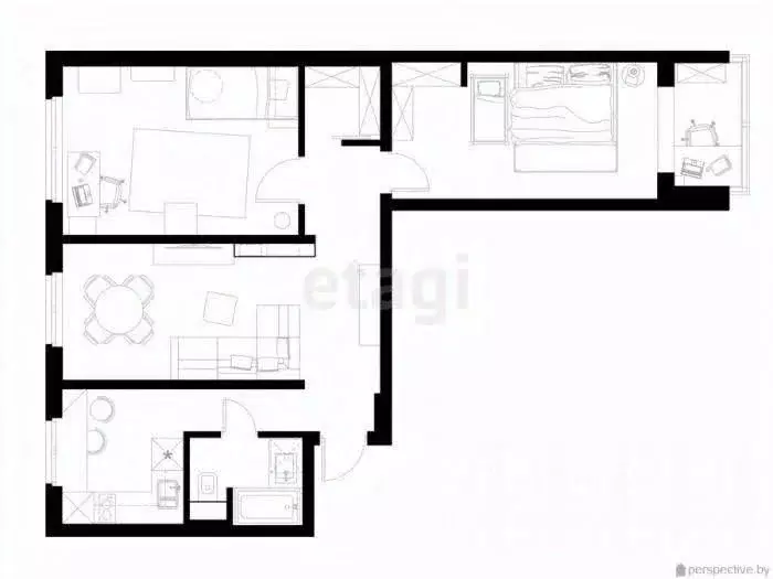 3-к кв. Тульская область, Богородицк ул. Володарского, 20 (61.5 м) - Фото 2