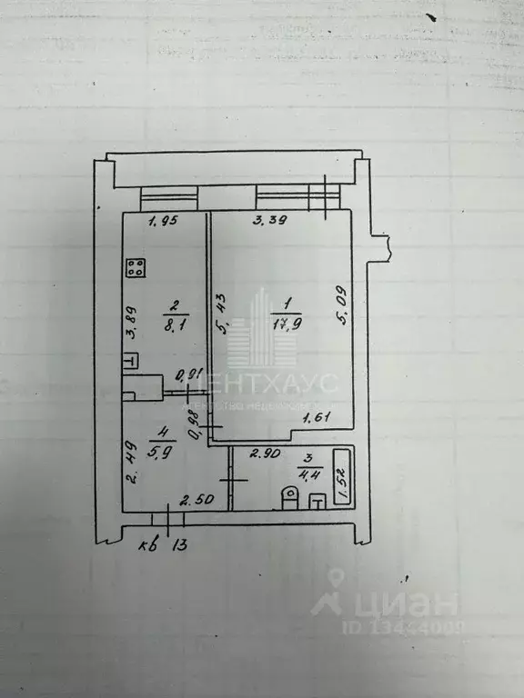 1-к кв. Владимирская область, Владимир ул. Крупской, 6а (38.7 м) - Фото 2