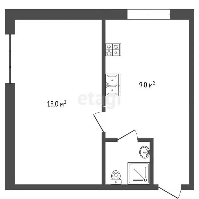 1-комнатная квартира: Ростов-на-Дону, проспект Соколова, 32 (25 м) - Фото 1