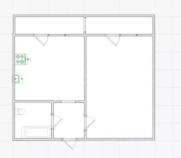1-к кв. Костромская область, Волгореченск Советская ул., 4 (32.8 м) - Фото 1