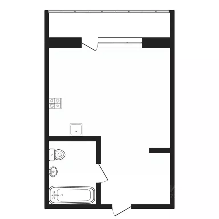 Студия Тюменская область, Тюмень ул. Новоселов, 113 (27.1 м) - Фото 1