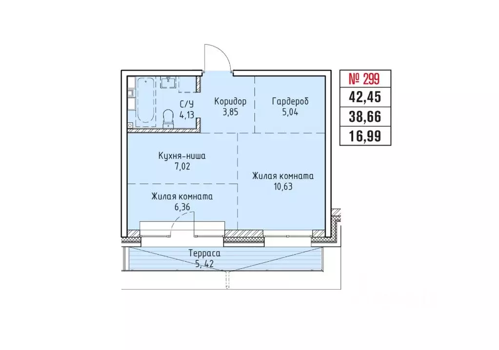 2-к кв. Иркутская область, Иркутск Култукская ул. (42.45 м) - Фото 0