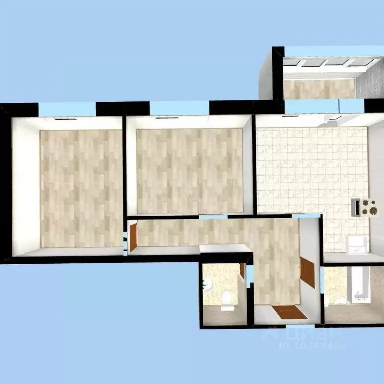 2-к кв. Башкортостан, Уфа ул. Чернышевского, 24 (68.0 м) - Фото 2