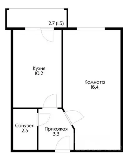 1-к кв. Адыгея, Тахтамукайский район, Старобжегокайское с/пос, Новая ... - Фото 2