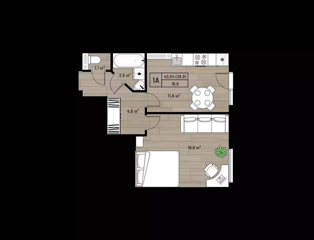 Продаётся 1-к квартира, 40.04 м - Фото 0