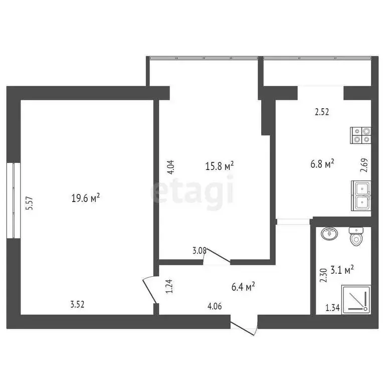 2-комнатная квартира: Севастополь, Казачья улица, 8 (51.3 м) - Фото 0