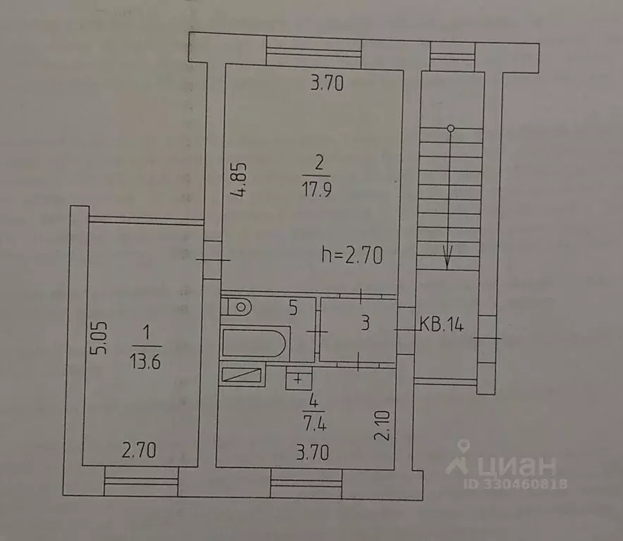 2-к кв. Пермский край, Пермь ул. Анвара Гатауллина, 36 (43.8 м) - Фото 1