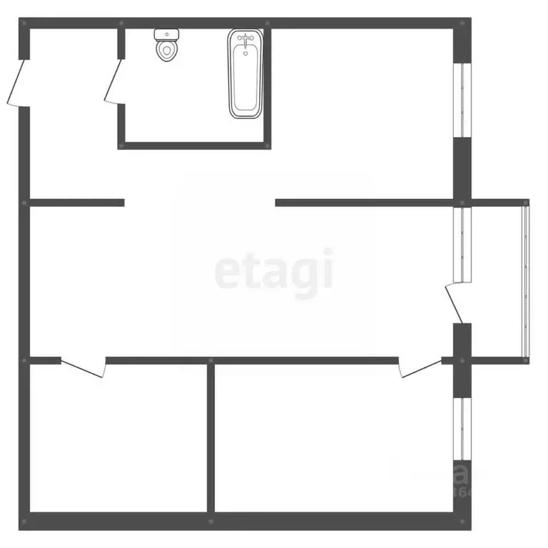 2-к кв. Амурская область, Белогорск ул. Кирова, 83 (45.0 м) - Фото 2