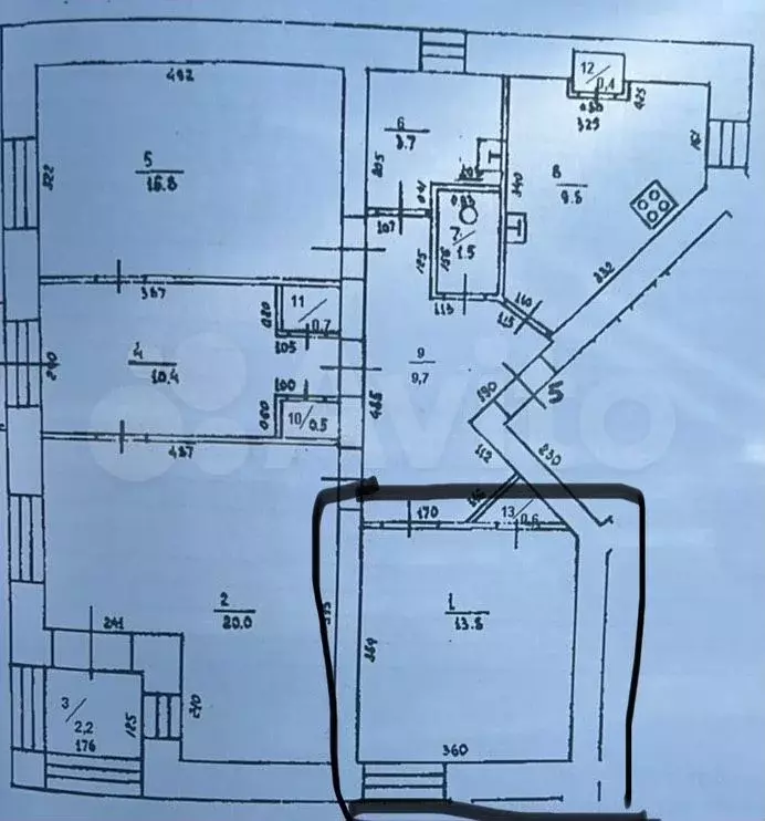 Комната 13,8 м в 4-к., 3/3 эт. - Фото 0