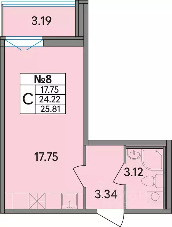 Студия Ленинградская область, Всеволожский район, Агалатовское с/пос, ... - Фото 1