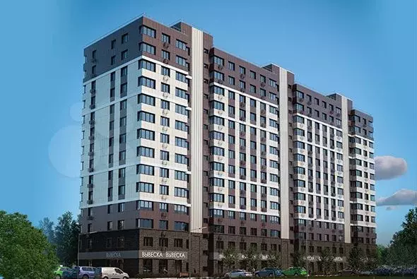 2-к. квартира, 65,6 м, 2/14 эт. - Фото 1