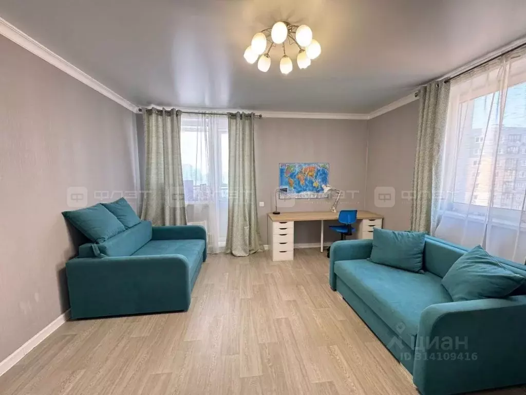 2-к кв. Татарстан, Казань ул. Адоратского, 1Б (65.5 м) - Фото 1