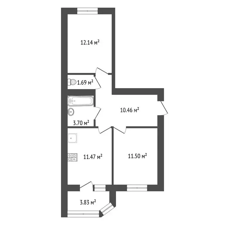 2-комнатная квартира: Ковров, улица 9 Мая, 8 (52.8 м) - Фото 1