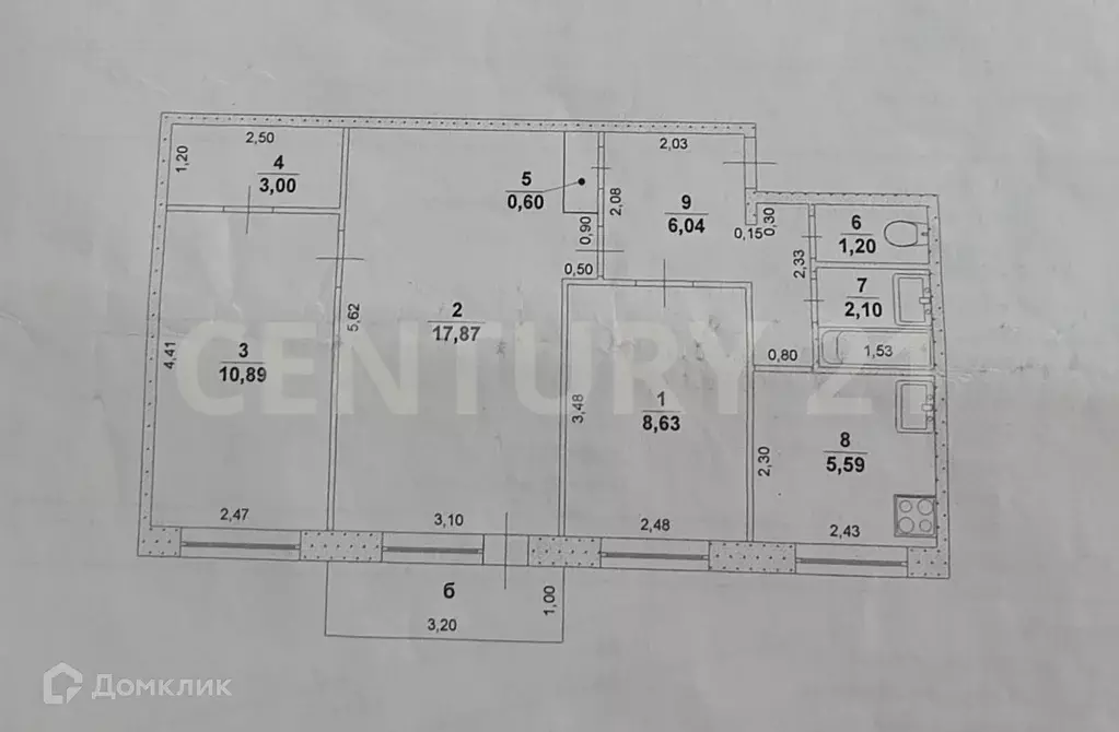 Продаётся 3-к квартира, 56.88 м - Фото 1