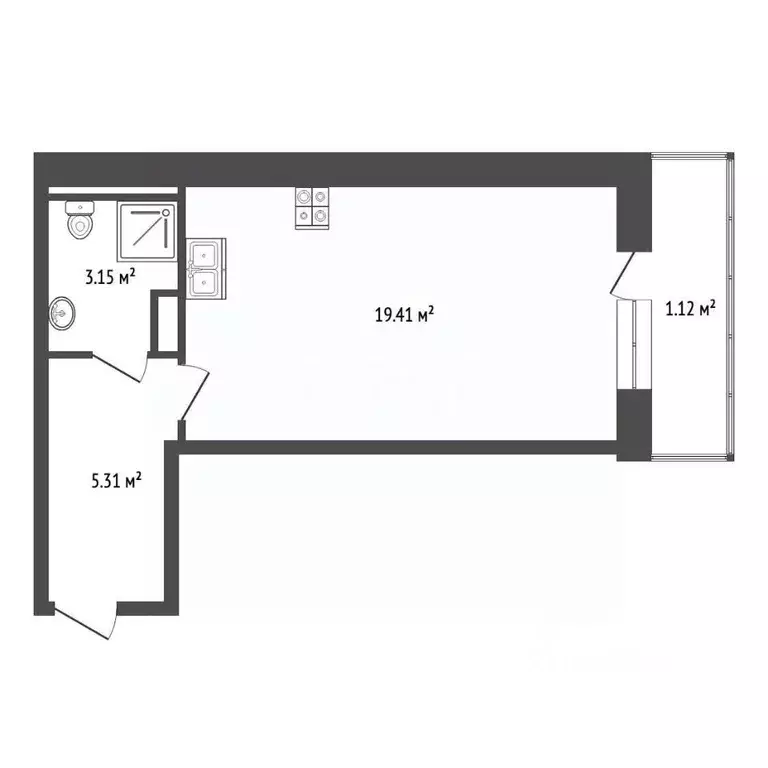 Студия Ярославская область, Ярославский муниципальный округ, пос. ... - Фото 1