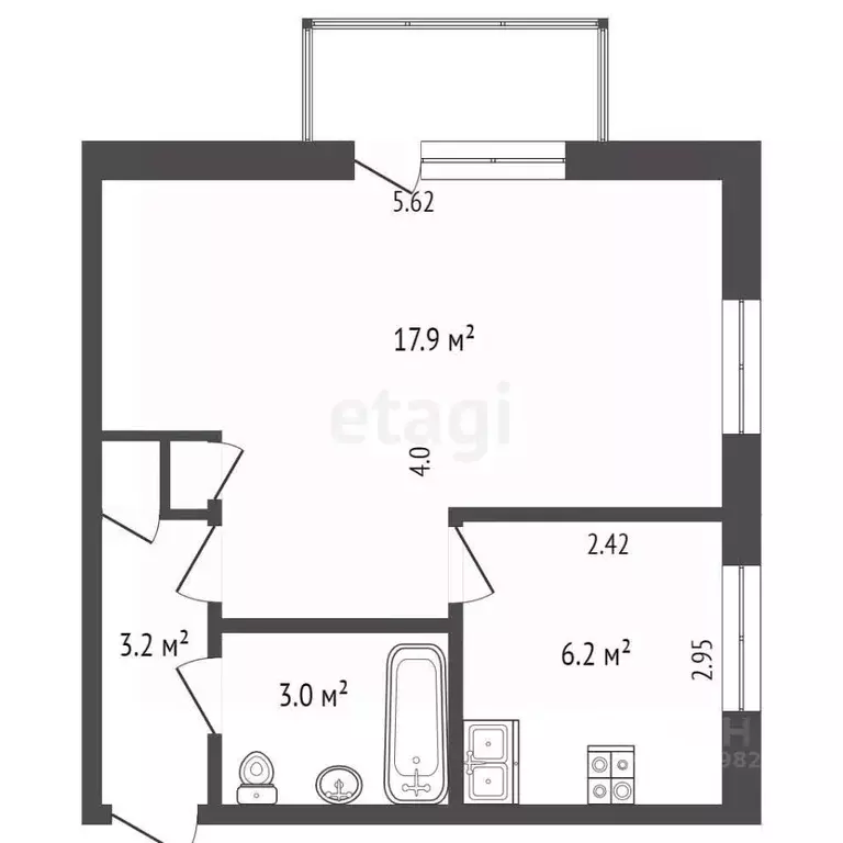 1-к кв. Камчатский край, Петропавловск-Камчатский бул. Пийпа, 6 (30.9 ... - Фото 2