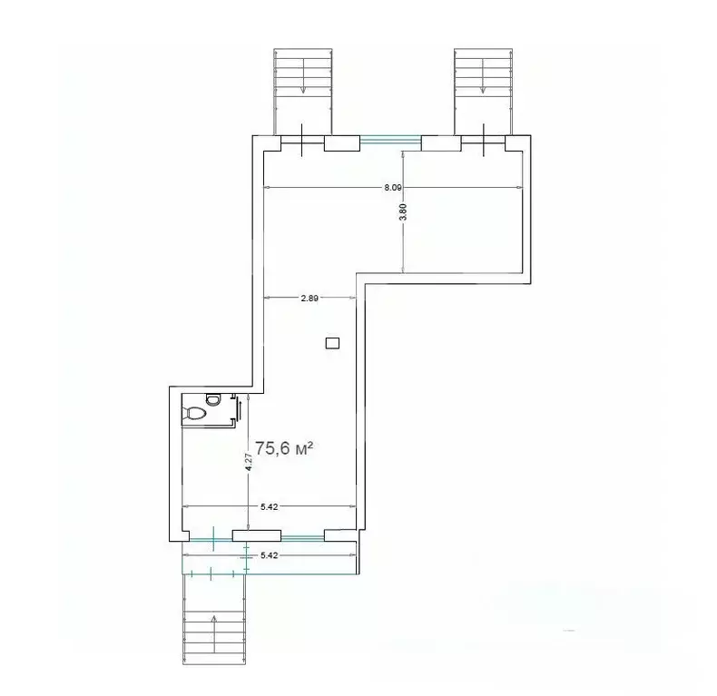 Торговая площадь в Москва просп. Андропова, 30 (76 м) - Фото 1