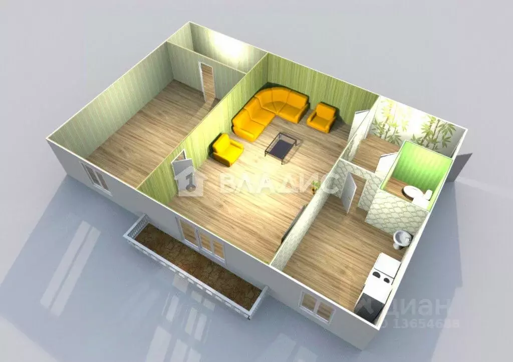 2-к кв. Иркутская область, Ангарск 94-й кв-л, 22 (45.0 м) - Фото 1