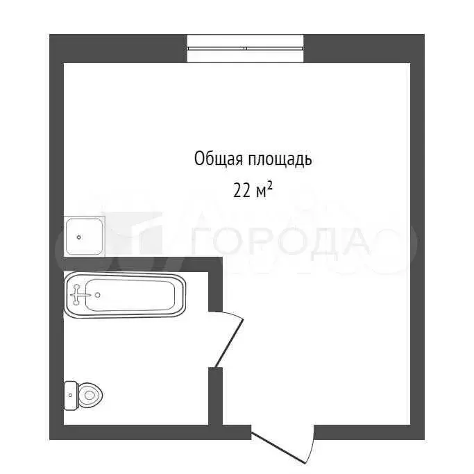 Квартира-студия, 22 м, 1/10 эт. - Фото 1