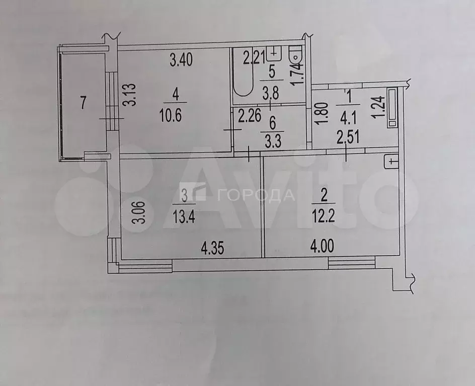 2-к. квартира, 47,4 м, 3/16 эт. - Фото 0
