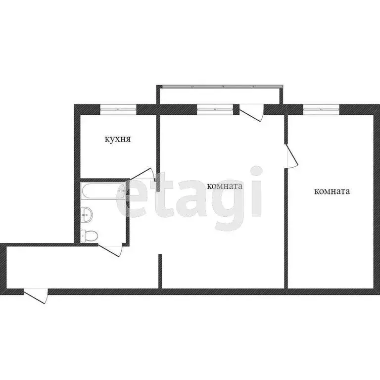 2-комнатная квартира: Миасс, проспект Макеева, 18А (43.3 м) - Фото 0