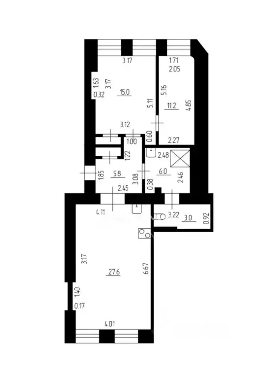 2-к кв. Санкт-Петербург Шпалерная ул., 11 (74.6 м) - Фото 2