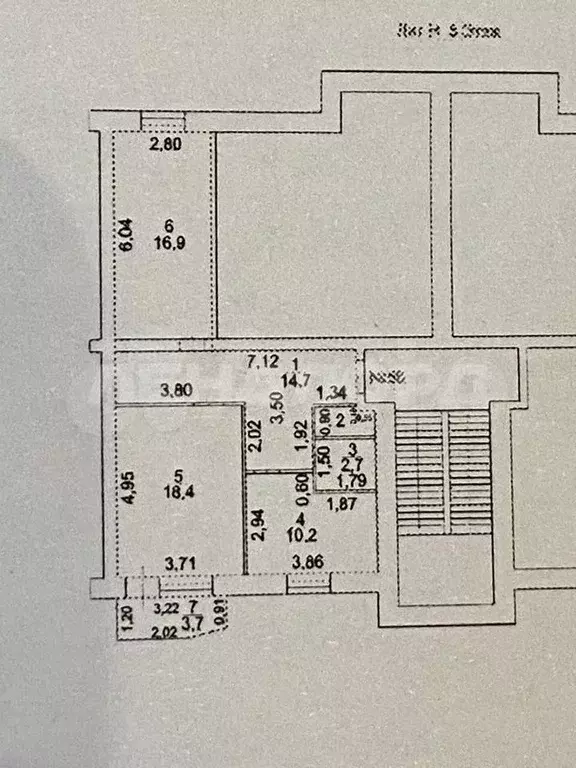 2-к. квартира, 68,3 м, 5/5 эт. - Фото 0