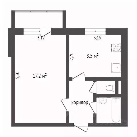 1-к кв. Белгородская область, Белгород ул. Есенина, 16 (35.0 м) - Фото 0