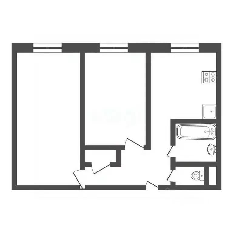 2-к кв. Тульская область, Тула Красноармейский просп., 8 (45.7 м) - Фото 1