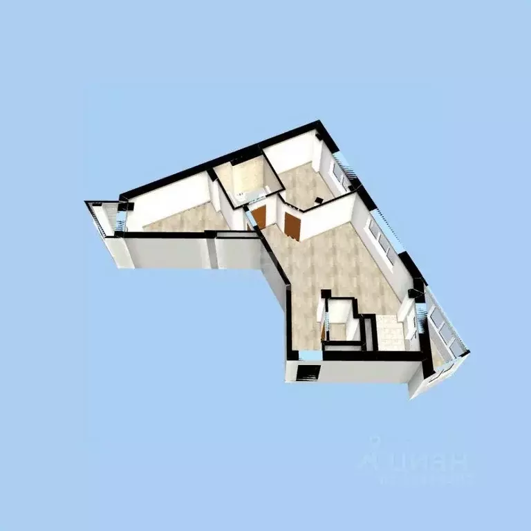 3-к кв. Башкортостан, Уфа ул. Бабушкина, 25/1 (87.8 м) - Фото 2
