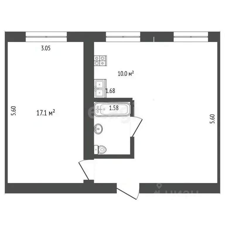 2-к кв. Краснодарский край, Анапа Крымская ул., 177 (45.0 м) - Фото 2